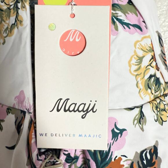 Maaji Jacobean Maia Plunge Floral Paisley Print Reversible One Piece Swimsuit M - Picture 13 of 13